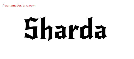 Gothic Name Tattoo Designs Sharda Free Graphic