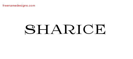 Flourishes Name Tattoo Designs Sharice Printable