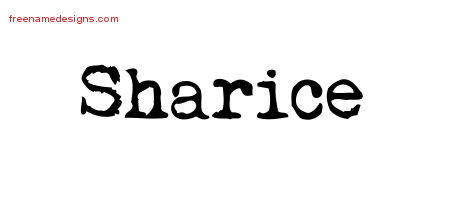Vintage Writer Name Tattoo Designs Sharice Free Lettering
