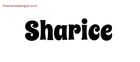 Groovy Name Tattoo Designs Sharice Free Lettering