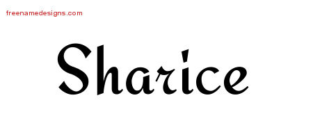 Calligraphic Stylish Name Tattoo Designs Sharice Download Free