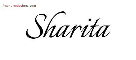 Calligraphic Name Tattoo Designs Sharita Download Free