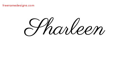 Classic Name Tattoo Designs Sharleen Graphic Download