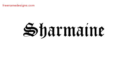 Blackletter Name Tattoo Designs Sharmaine Graphic Download