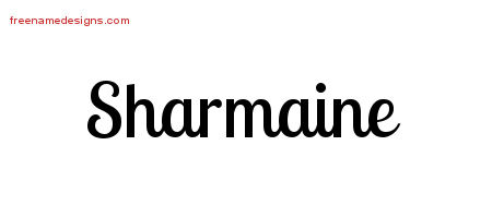 Handwritten Name Tattoo Designs Sharmaine Free Download