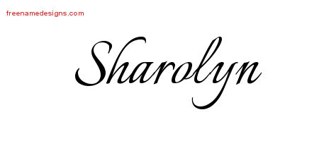 Calligraphic Name Tattoo Designs Sharolyn Download Free
