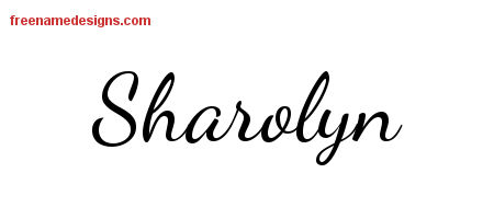 Lively Script Name Tattoo Designs Sharolyn Free Printout
