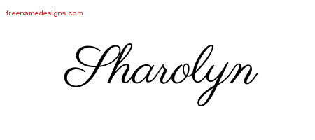 Classic Name Tattoo Designs Sharolyn Graphic Download