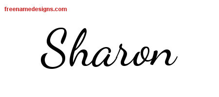 Lively Script Name Tattoo Designs Sharon Free Printout