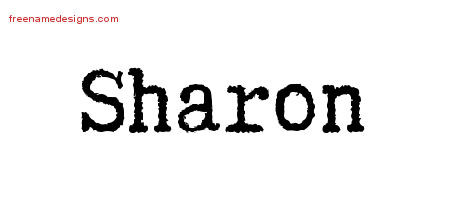 Typewriter Name Tattoo Designs Sharon Free Download