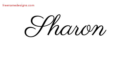 Classic Name Tattoo Designs Sharon Graphic Download