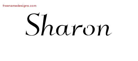 Elegant Name Tattoo Designs Sharon Free Graphic
