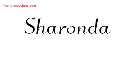 Elegant Name Tattoo Designs Sharonda Free Graphic