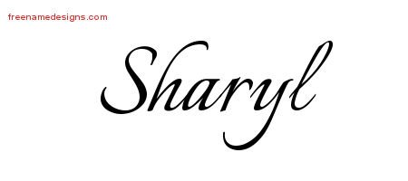 Calligraphic Name Tattoo Designs Sharyl Download Free