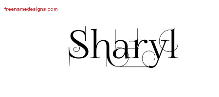Decorated Name Tattoo Designs Sharyl Free