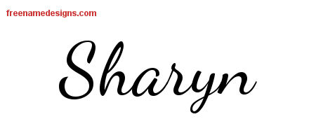 Lively Script Name Tattoo Designs Sharyn Free Printout