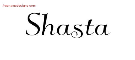 Elegant Name Tattoo Designs Shasta Free Graphic