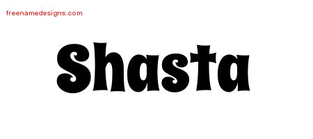 Groovy Name Tattoo Designs Shasta Free Lettering