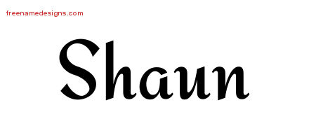 Calligraphic Stylish Name Tattoo Designs Shaun Download Free