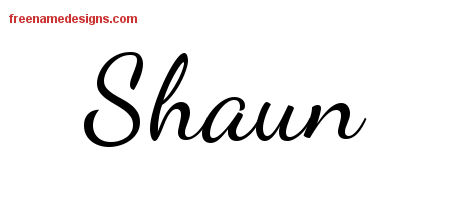 Lively Script Name Tattoo Designs Shaun Free Download