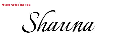 Calligraphic Name Tattoo Designs Shauna Download Free