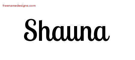Handwritten Name Tattoo Designs Shauna Free Download