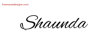 Cursive Name Tattoo Designs Shaunda Download Free