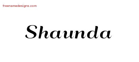 Art Deco Name Tattoo Designs Shaunda Printable