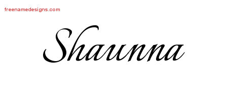 Calligraphic Name Tattoo Designs Shaunna Download Free