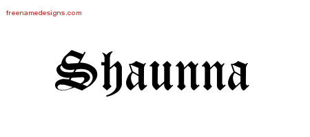 Blackletter Name Tattoo Designs Shaunna Graphic Download
