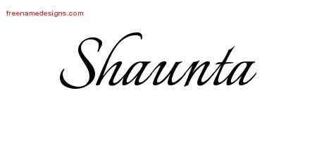Calligraphic Name Tattoo Designs Shaunta Download Free