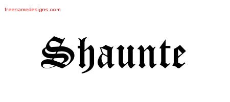Blackletter Name Tattoo Designs Shaunte Graphic Download