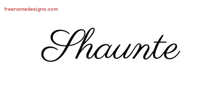 Classic Name Tattoo Designs Shaunte Graphic Download