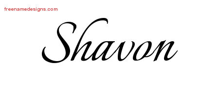 Calligraphic Name Tattoo Designs Shavon Download Free