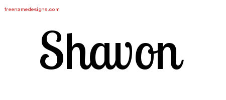 Handwritten Name Tattoo Designs Shavon Free Download