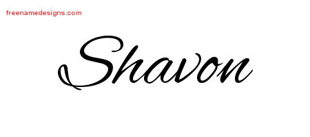 Cursive Name Tattoo Designs Shavon Download Free