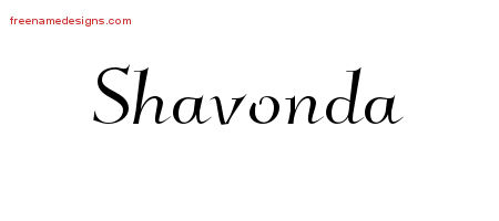 Elegant Name Tattoo Designs Shavonda Free Graphic
