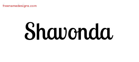 Handwritten Name Tattoo Designs Shavonda Free Download