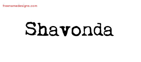 Vintage Writer Name Tattoo Designs Shavonda Free Lettering