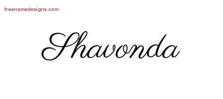 Classic Name Tattoo Designs Shavonda Graphic Download