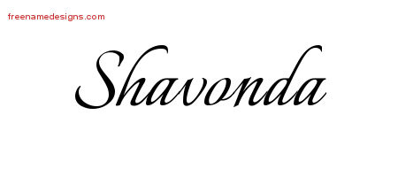 Calligraphic Name Tattoo Designs Shavonda Download Free
