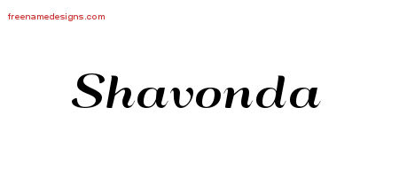 Art Deco Name Tattoo Designs Shavonda Printable