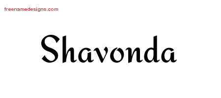 Calligraphic Stylish Name Tattoo Designs Shavonda Download Free