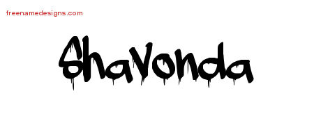 Graffiti Name Tattoo Designs Shavonda Free Lettering
