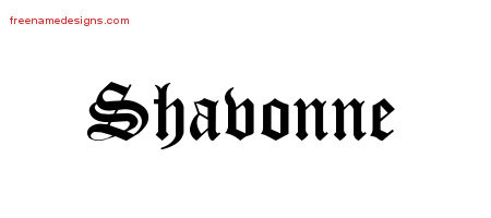 Blackletter Name Tattoo Designs Shavonne Graphic Download