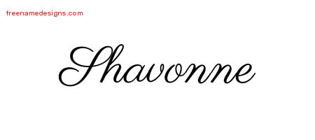 Classic Name Tattoo Designs Shavonne Graphic Download