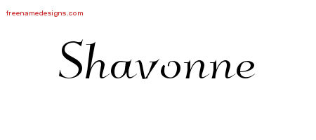 Elegant Name Tattoo Designs Shavonne Free Graphic