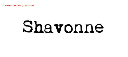 Vintage Writer Name Tattoo Designs Shavonne Free Lettering