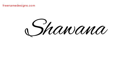 Cursive Name Tattoo Designs Shawana Download Free