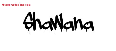 Graffiti Name Tattoo Designs Shawana Free Lettering